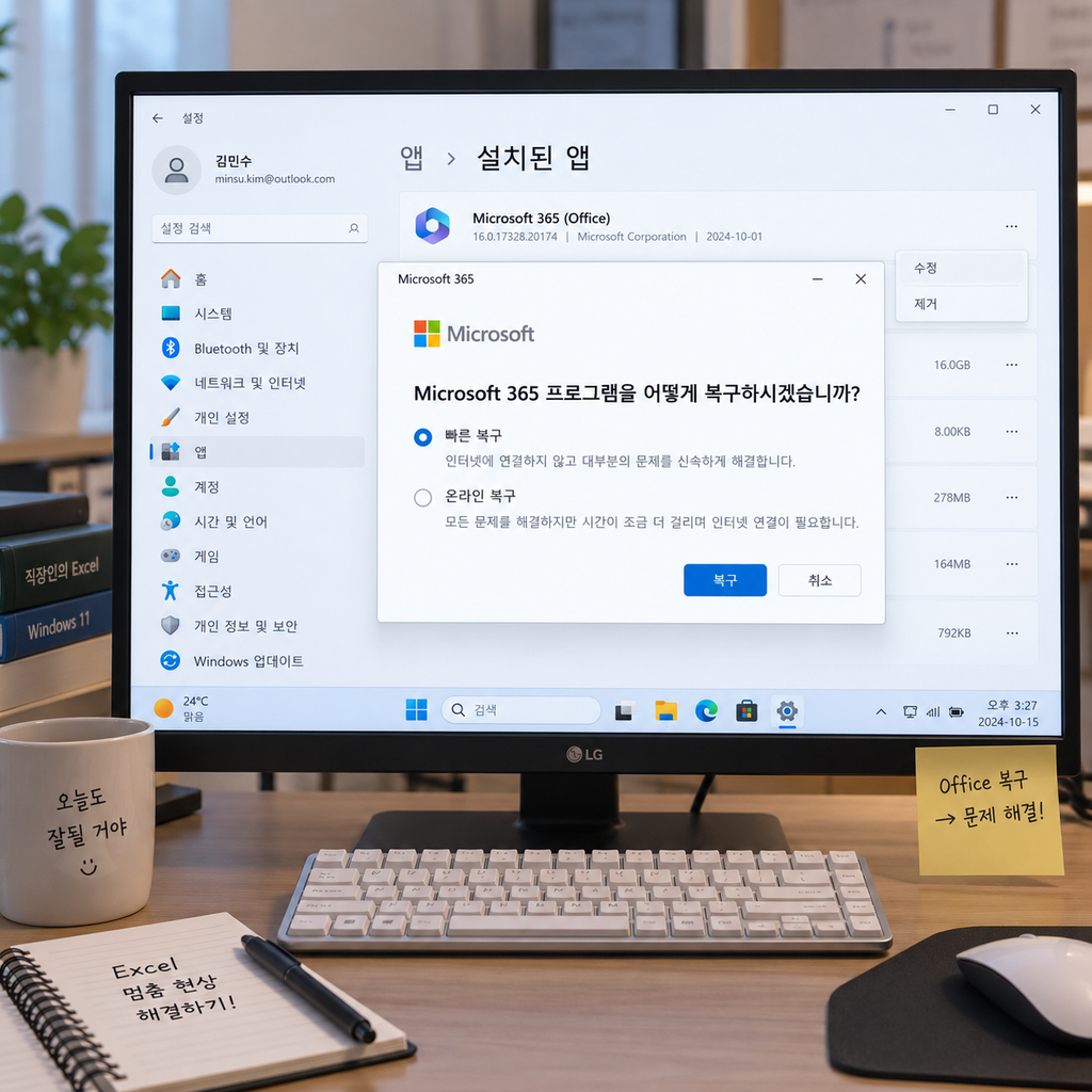 Microsoft 365와 Excel을 최신 상태로 업데이트하세요
