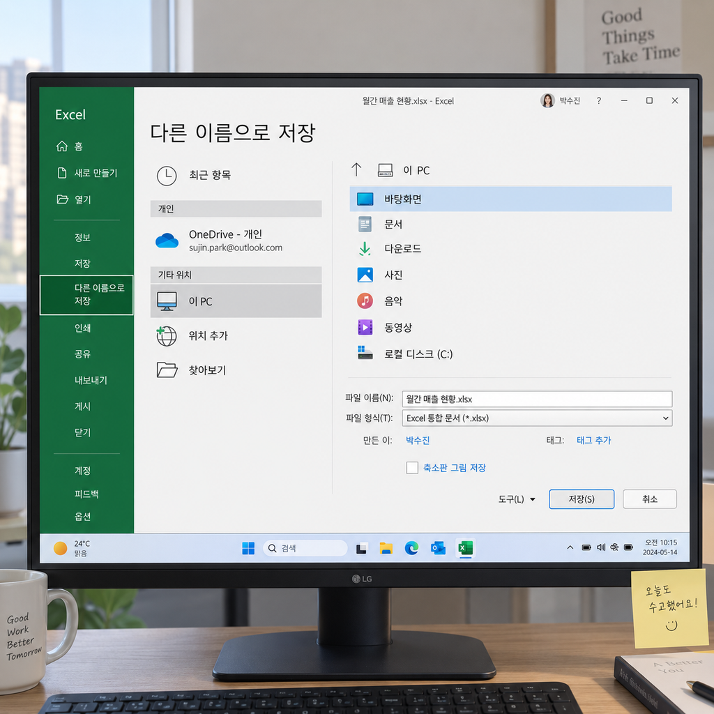 엑셀 저장 안됨 해결|파일 저장 오류·다른 이름으로 저장 안 될 때