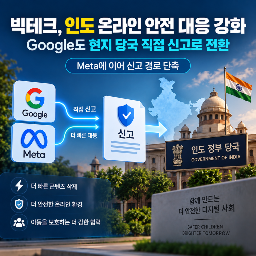구글, 인도에 아동 성착취물 ‘직접 신고’ 전환|Meta 이어 신고 경로 단축