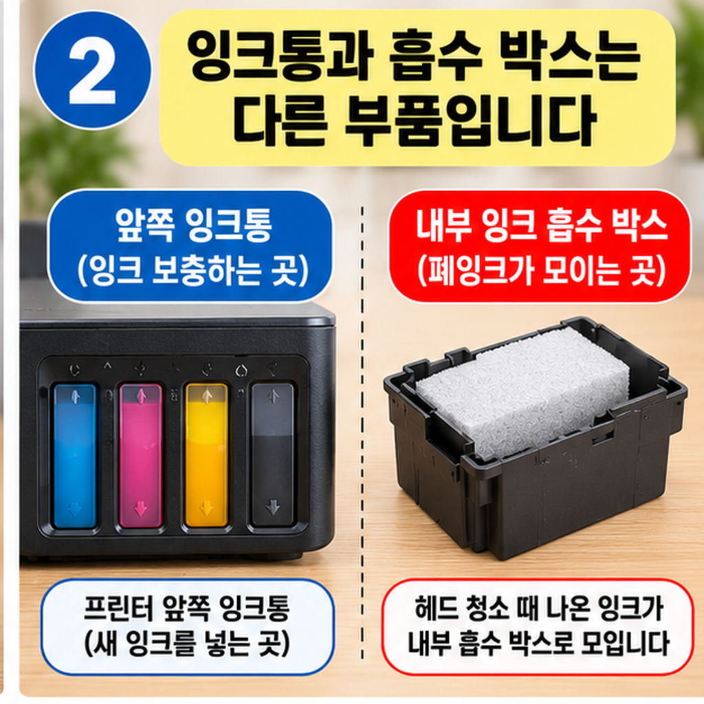 브라더 DCP-T730DW 잉크 흡수재 거의 가득 참|잉크 상자 오류 해결