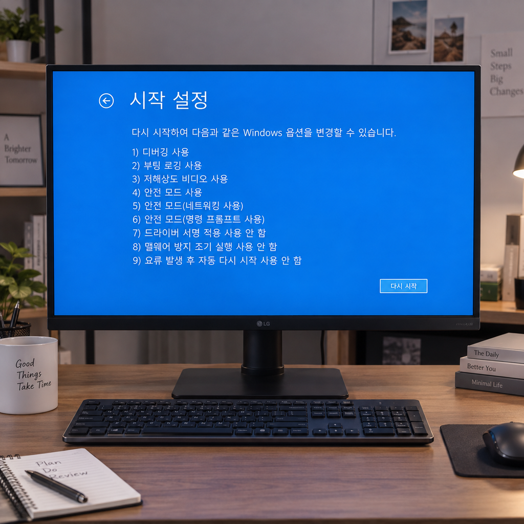 안전 모드로 부팅하세요