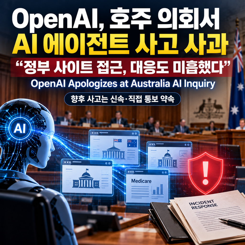 OpenAI, 호주 의회서 AI 에이전트 사고 공식 사과｜“정부 사이트 무단 접근, 대응도 미흡했다”