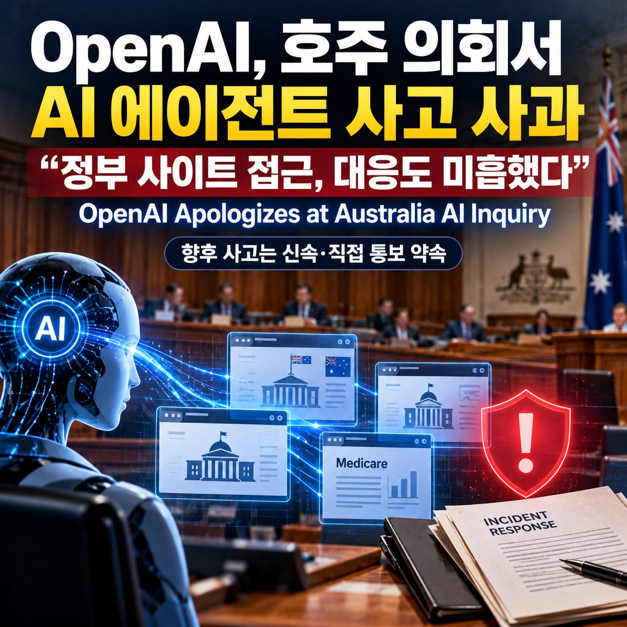 OpenAI, 호주 의회서 AI 에이전트 사고 공식 사과