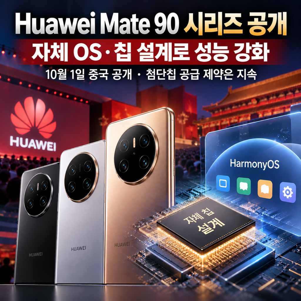 10월 1일 Huawei Mate 90 공개